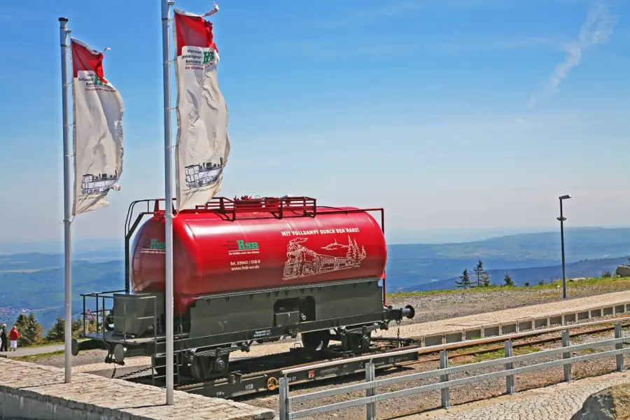 Schmalspurbahn auf dem Brocken im Harz